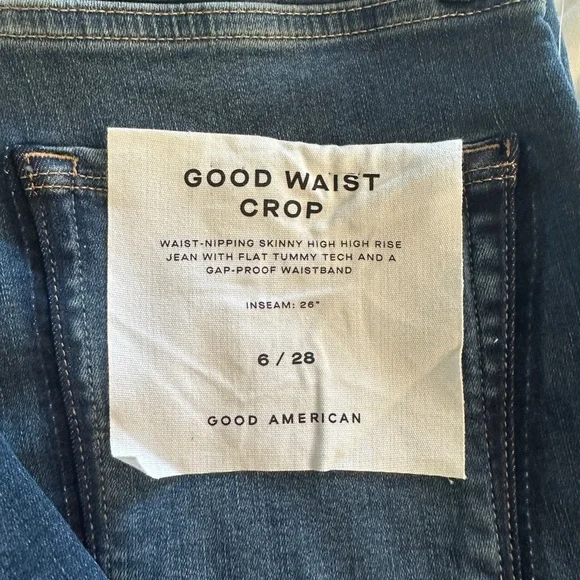 Good American | GOOD WAIST CROP SHADOW POCKETS Jeans - Picture 12 of 14
